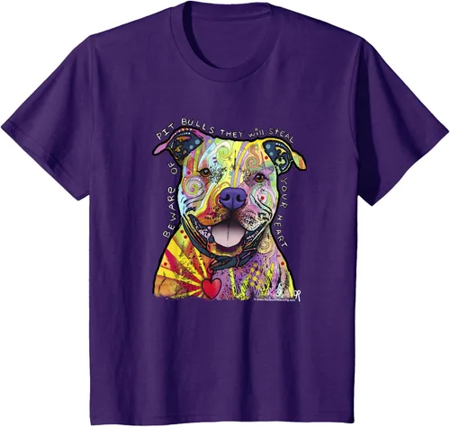 Vista 23 de Beware Of Pit Bulls, Dean Russo Pitbull Original - Camiseta para amantes de los perros, Negro