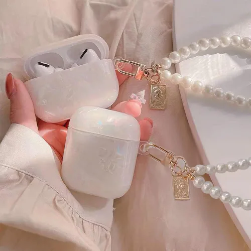 Vista 3 de Funda compatible con Airpod Pro de 2ª generación 2022 para auriculares, funda protectora con llavero, accesorios para Airpod, funda para Apple