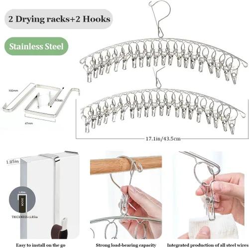 Vista 7 de 40 clips de almacenamiento para la pared de la puerta, ganchos para sombreros para organizador de armario y almacenamiento para gorras de béisbol