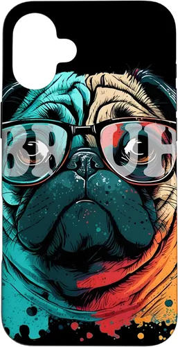 Vista 23 de Bruh Pug Aesthetic Funny Men Women Boy Girl Dog Case for iPhone 17