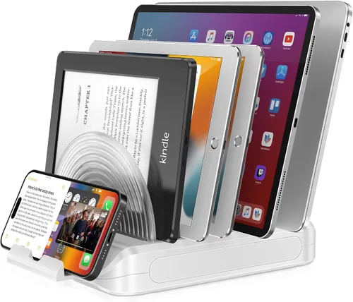 Vista 9 de Soporte vertical para laptop y organizador de escritorio, base ajustable para MacBook, iPad, teléfono