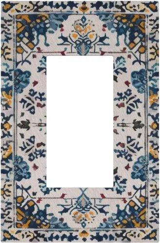 Vista 55 de William Morris Floral Boho Azul Medianoche Azul Bohemio Flor 1 Banda Dúplex Cubierta de Salida Decorativa Receptáculo Único Interruptor Eléctrico