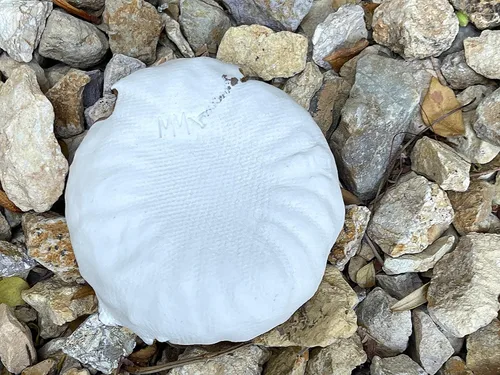 Vista 5 de Plato de anillo de flor de loto y mariposa de oro blanco y verde con inicial S, placa de joyería de cerámica hecha a mano con monograma - Foto