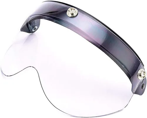 Vista 5 de Visera abatible para casco de motocicleta de 3 ranuras (espejo cromado)