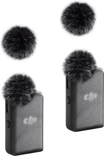 Vista 8 de Paravientos de micrófono protector contra viento compatible con micrófono de solapa inalámbrico DJI MIC, cubierta peluda (paquete de 2)