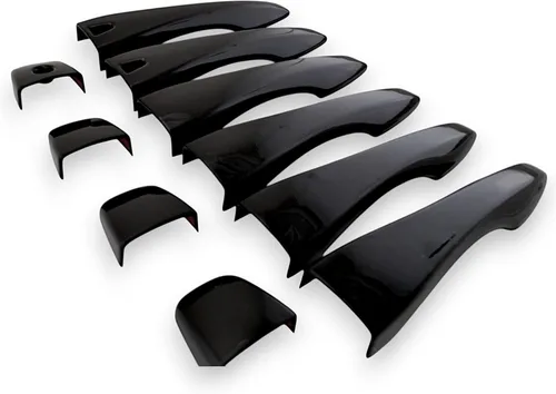Vista 2 de Trim Illusion Cubierta de manija de puerta cromada negra brillante para Nissan Altima 13-18, 13-21 Nissan Pathfinder Fácil de instalar sin