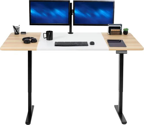 Vista 89 de VIVO DESK-KIT-E2B1B - Escritorio eléctrico de pie con motor doble, ajuste de altura de memoria, serie E2B, marco negro superior negro, DESK-KIT-E2B1B