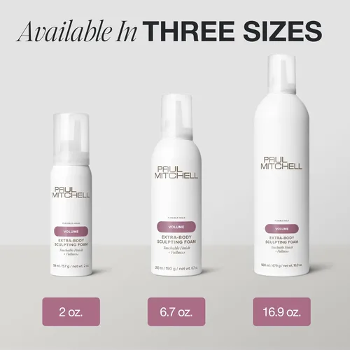 Vista 11 de Paul Mitchell Extra-Body Sculpting Foam, Adds Fullness, Touchable Finish, For Fine Hair