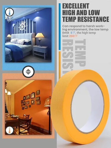 Vista 5 de Lichamp Paquete de 20 cintas adhesivas amarillas de 1 pulgada, cinta Washi naranja para manualidades y artes artísticas, pintura, decoración, 0.95