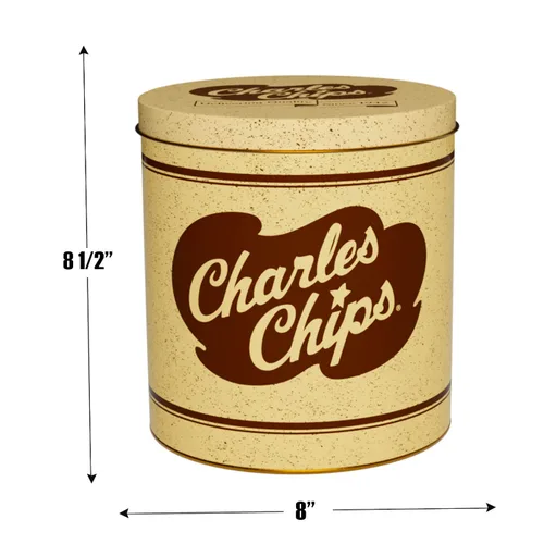 Vista 4 de Charles Chips Original - Papas fritas, lata de 1 lb.