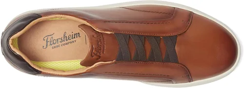 Vista 3 de Florsheim Monopoli - Zapatilla de Deporte Elástica con Cordón de Punta a Punta para Hombre Coñac