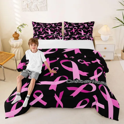Vista 21 de Juego de ropa de cama personalizado con lentejuelas negras y doradas, tamaño individual, edredón de corazón dorado con purpurina para mujeres