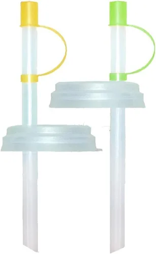 Vista 3 de Jokari 4 popotes de soda para beber y sellar para bebidas enlatadas