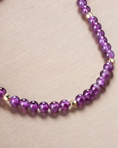 Vista 3 de Jewever Tobillera de piedras preciosas para mujer, con cuentas de piedra curativa, energía, cristal de playa, joyería ajustable (8.5-10 pulgadas)