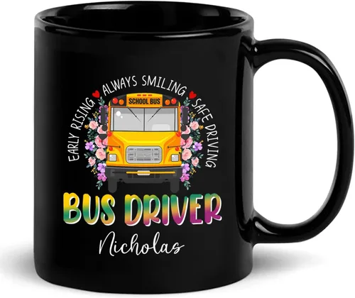 Vista 14 de A Truly Amazing Bus Driver Is Hard To Find, Difficult To Part With & Impossible To Forget Coffee Mug, Personalized Name School Bus Drivers Coffee