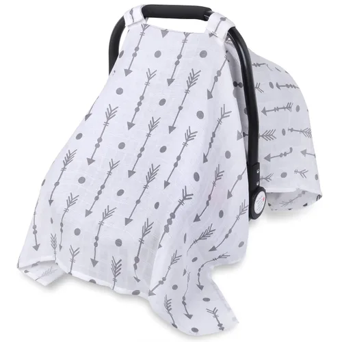 Vista 13 de Rquite - Funda para asiento de automóvil, 100% muselina de algodón, toldo Animal