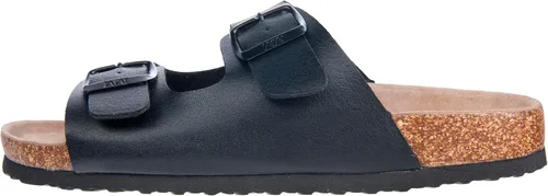 Vista 3 de WTW Sandalias con plantilla de corcho para hombre, zapatos deslizantes de playa con correa de hebilla de metal ajustable para hombres, estilo casual