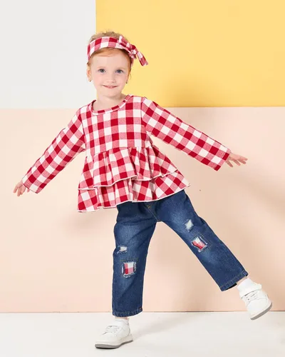 Vista 3 de Renotemy Baby Girl Clothes Toddler Girl Clothes Outfits Infant Clothing Floral Pants Set Cute Clothes Set for Girls