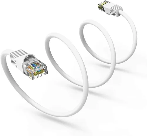 Vista 5 de iMBAPrice C5-25WH Cable de red Ethernet CAT5 CAT5e RJ45 de 25 pies para PC, Mac, laptop, PS2, PS3, Xbox y Xbox 360