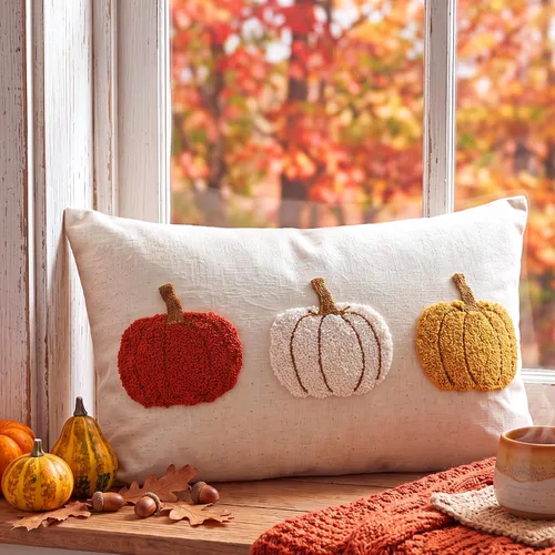 Vista 23 de Boao Merry & Bright - Fundas de almohada lumbar de 12 x 24 pulgadas Rojo Blanco