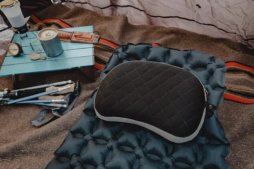 Vista 9 de ALUFT2 - Almohada inflable para campamento, almohada de camping de lujo para mochileros, almohadas de mochilero ultraligera, almohada inflable