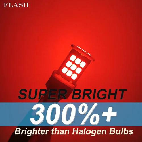 Vista 5 de 7443 Bombilla LED de Freno Intermitente, 300% Más Brillante 7440 7441 7444 7443R T20 W21W Enchufe y Reproducción de Luces de Freno Traseras LED