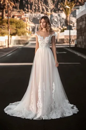 Vista 3 de Sweetheart Strapless sirena encaje vestidos de novia para novia rebordear vestidos de novia de satén