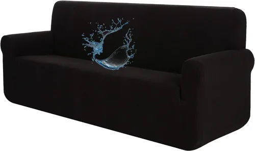 Vista 40 de Funda de sofá impermeable en forma de L, elástica, gruesa, antideslizante y suave, fundas para sofás de 1 plaza para un fácil cuidado, funda