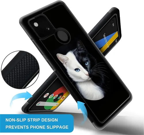 Vista 3 de CARLOCA Funda compatible con Google Pixel 4A 5G, diseño gráfico de moda, a prueba de golpes, antiarañazos, protección contra caídas, para Google