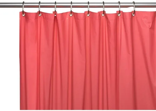 Vista 9 de Cortina de regadera de vinilo de calibre 3 con ojales de metal, de Carnation , PVC, Frosty Clear, 72" x 72