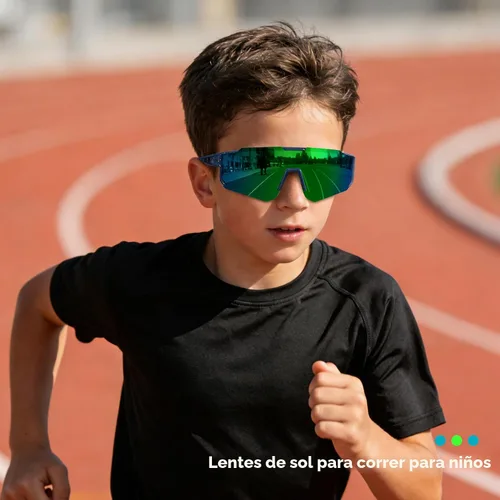 Vista 3 de Gafas de sol de béisbol deportivas para jóvenes, ligeras, polarizadas, para sóftbol, ciclismo, para niños y niñas de 3 a 12 años