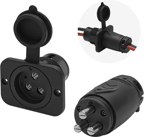 Vista 2 de Enchufe para Motor de Arrastre 70A para Sistemas de 2 o 3 Hilos de 12-48V Compatible con Minn Kota para Barco Marino, Conector de Energía Eléctrica