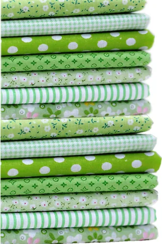 Vista 15 de MSCFTFB 14 piezas surtidas de 7 diseños cuadrados de tela, paquetes de tela precortados de retazos cuadrados para coser manualidades, apliques