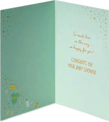 Vista 2 de Tarjeta de Baby Shower de American Greetings (Amor en camino)