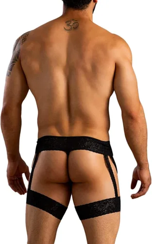 Vista 3 de Pali - Tanga sexy con liguero para hombre ropa interior lencería gay