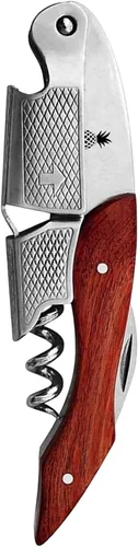 Vista 4 de Sacacorchos para abridor de vino – Llave profesional de doble bisagra para camareros con cortador de papel de aluminio y abridor de botellas