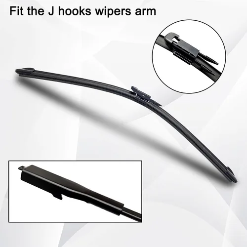 Vista 5 de Limpiaparabrisas delantero y trasero compatible con Seat Leon Typ 1P Hatchback 2009-2012 parabrisas ventana 26 + 26 + 11 pulgadas
