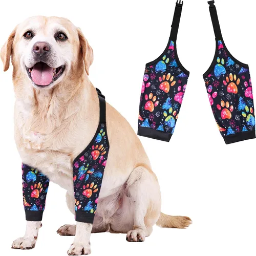 Vista 13 de Rodilleras protectoras para coderas de perro, rodilleras, manga para tratamiento de callos para heridas, patas delanteras para evitar lamer
