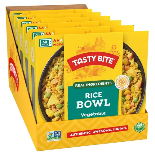 Vista 5 de Tasty Bite - Tazón de Arroz con Garbanzos Biryani, Listo para Comer, Apto para Microondas, Sin Gluten, 7 Onzas (Paquete de 6)