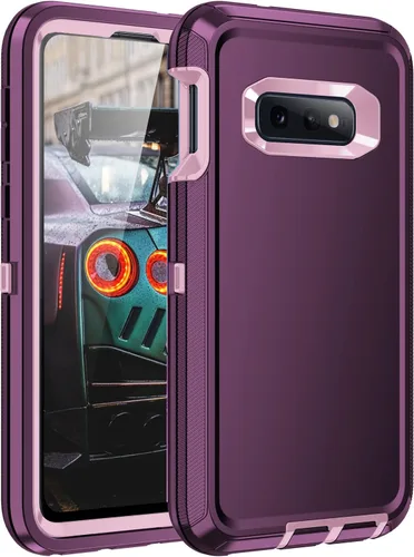 Vista 8 de Funda para Galaxy S10e, a prueba de golpes, a prueba de caídas, a prueba de polvo, protección de cuerpo completo de 3 capas, funda rígida de alto