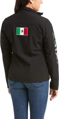 Vista 3 de ARIAT Chaqueta Classic Team Mexico Softshell resistente al agua para mujer
