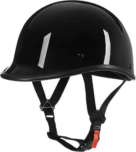 Vista 9 de Medio casco de motocicleta de estilo retro, diseño clásico, medio casco de motocicleta, certificado por DOT