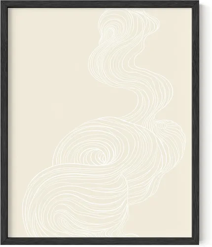 Vista 11 de HAUS AND HUES Impresiones artísticas abstractas en blanco y negro para decoración de pared moderna de mediados de siglo, arte abstracto en blanco