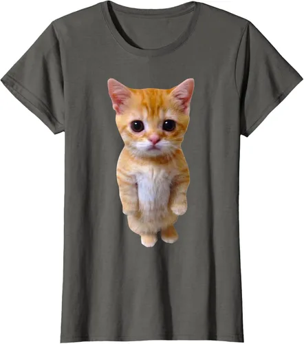 Vista 7 de El Gato Meme Sad Crying Cat Munchkin Kitty Meme Camiseta de moda Small Negro