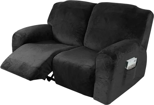 Vista 35 de IMYOGI Fundas para sofá de alta elasticidad de terciopelo para sofá reclinable de 1, 2 y 3 plazas, protector de muebles con parte inferior elástica