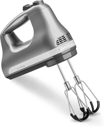 Vista 8 de KitchenAid KHM6118 - Batidora de mano de 6 velocidades con batidores de borde flexible Empire Red