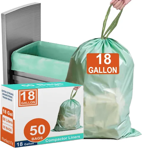 Vista 11 de 200 unidades para Code G Azul y Blanco Compatible con SimpIehuman Code G 8-9 galones 1.2 mil de grosor resistente con cordón reforzado, resistente a