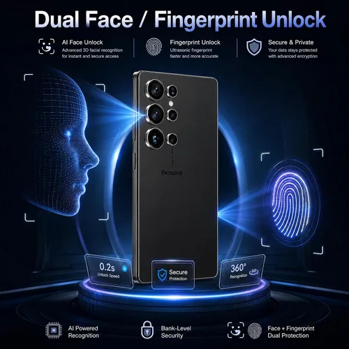 Vista 5 de Teléfonos desbloqueados C24U, teléfono inteligente 5G, teléfono celular Android 14.0, batería de 6800 mAh, teléfono móvil de carga rápida, 8 GB+256