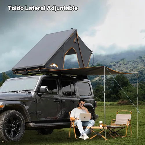 Vista 2 de Explorer Pro Rooftop Tent Hard Shell, 2-3 Person Aluminum Roof Top Tent
