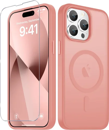 Vista 725 de Funda para Google Pixel 10 Pro XL, cubierta magnética mate, color negro Fit for MagSafe, Screen Protector included, Shockproof Military Grade